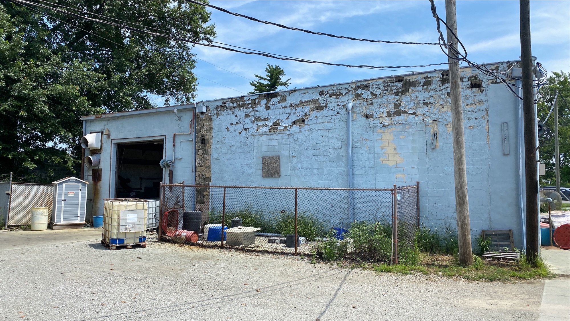 Back view of one of the buildings
