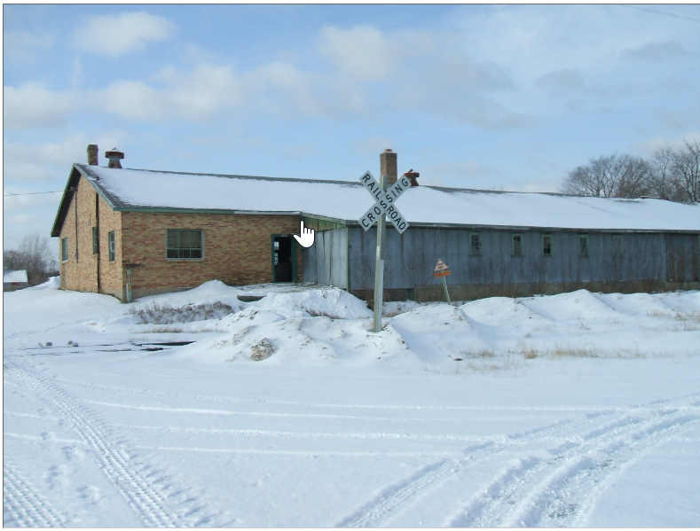 Front view from railroad tracks