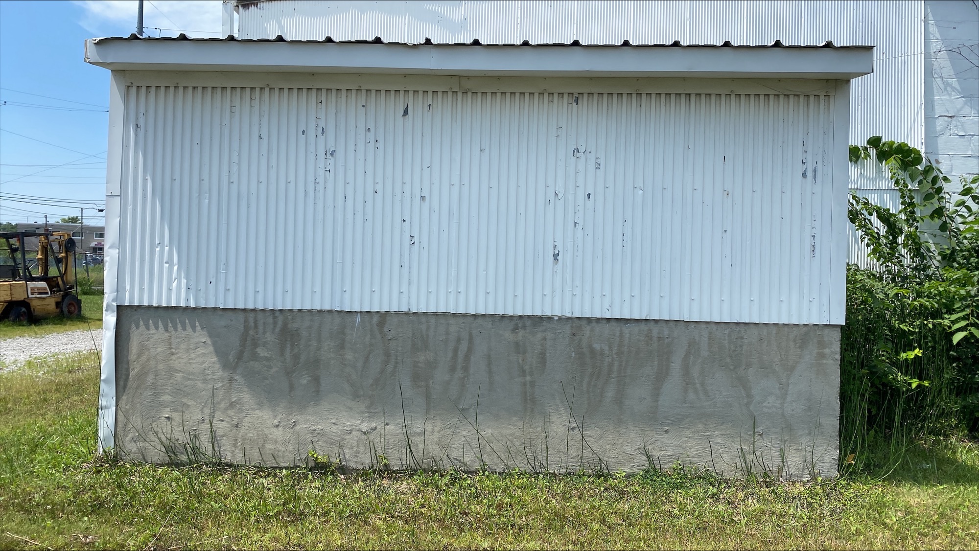 Side view of white building