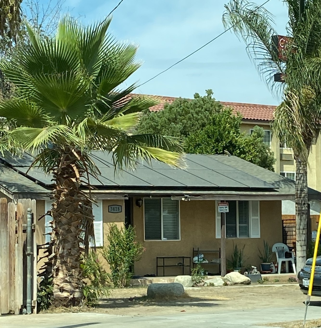 front/side view house