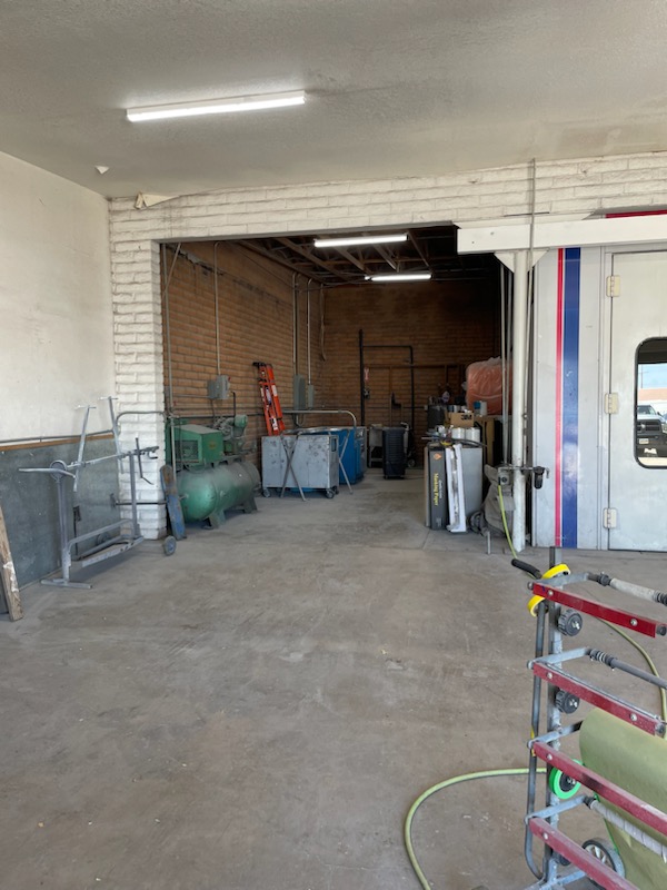 Inside garage