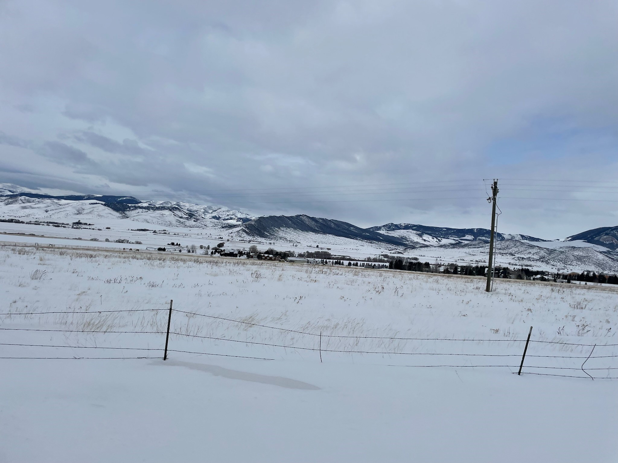 Overlooking mountains from property