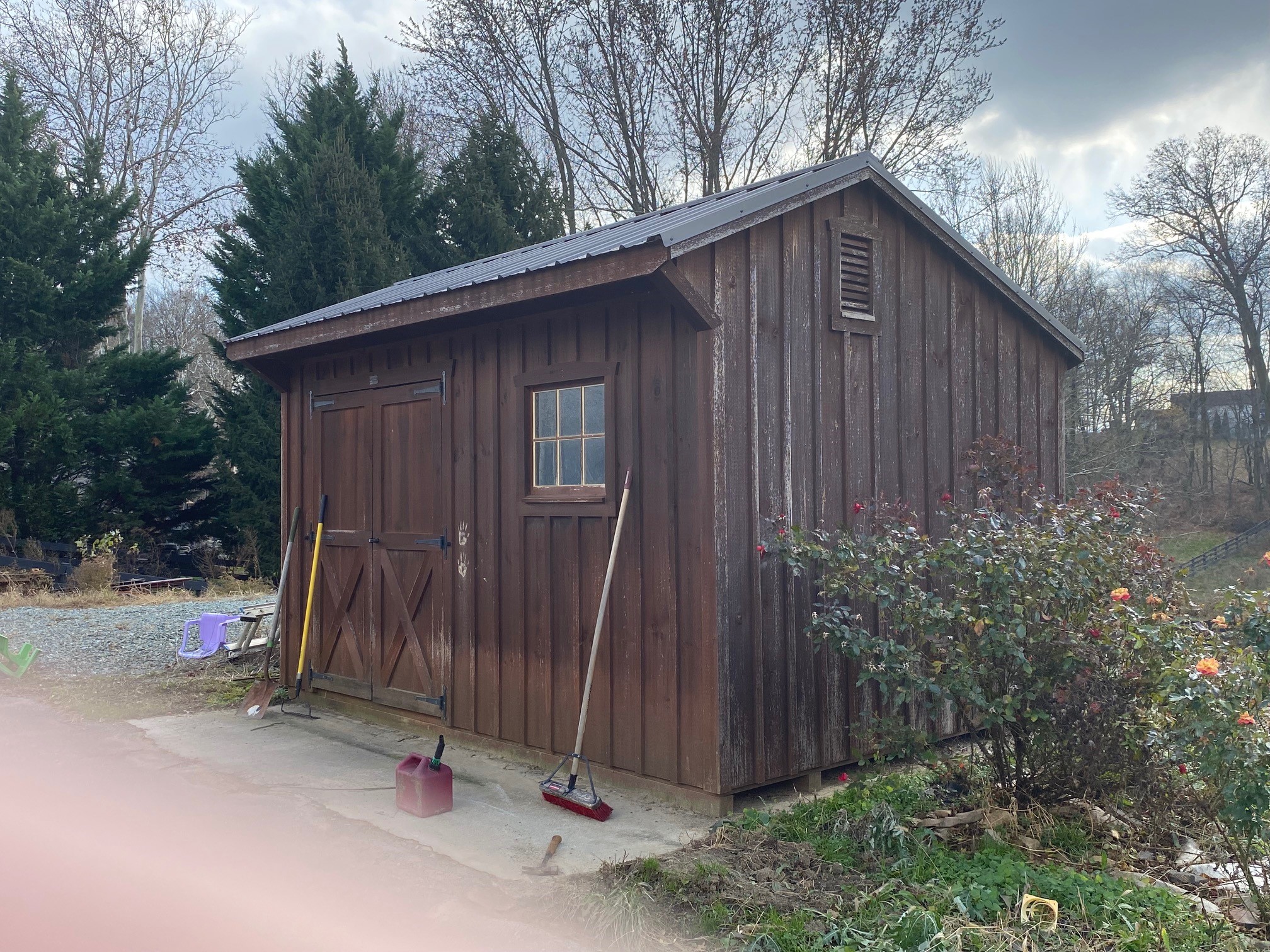Shed located on property