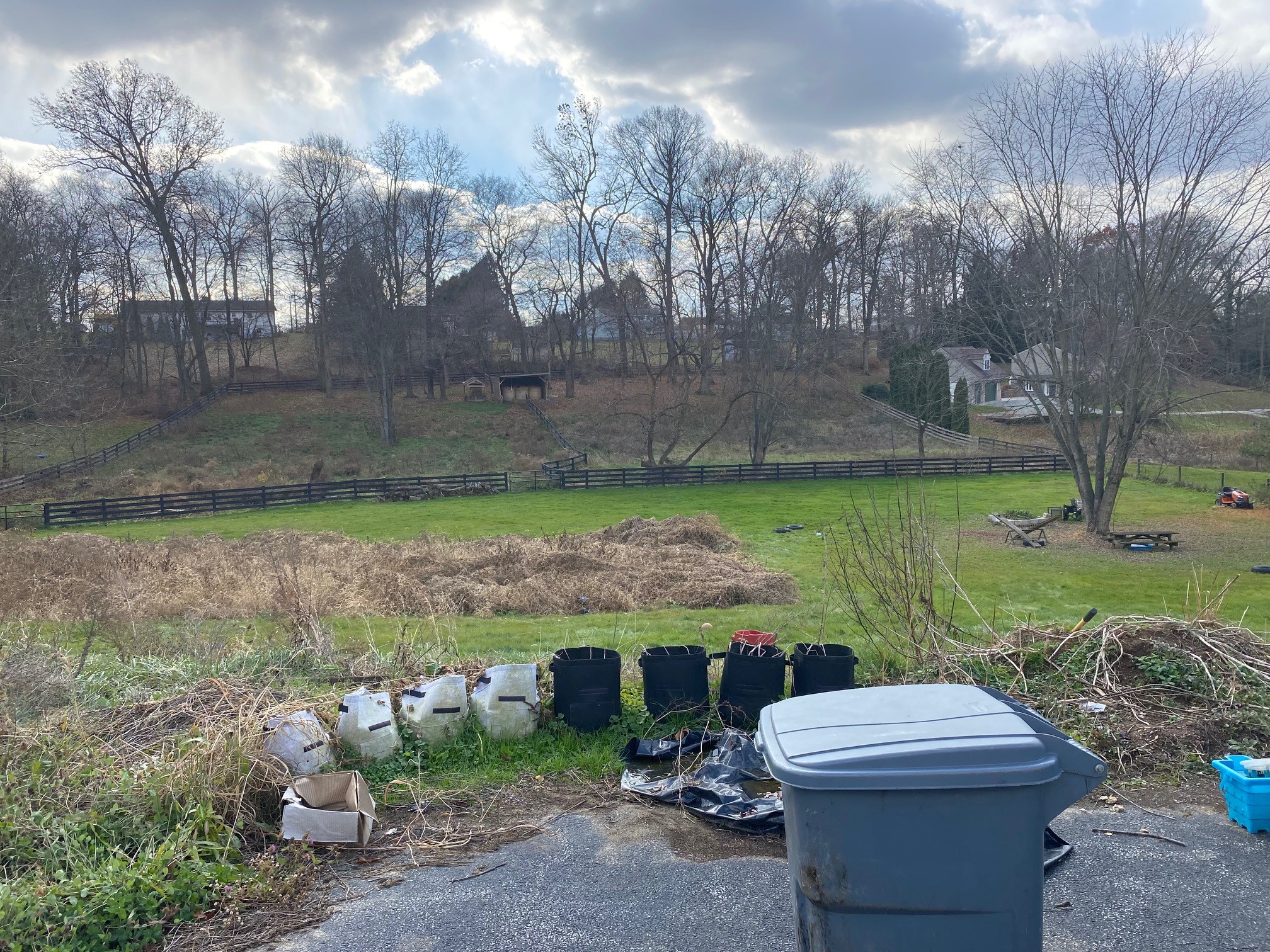 View of acreage from the back of the house