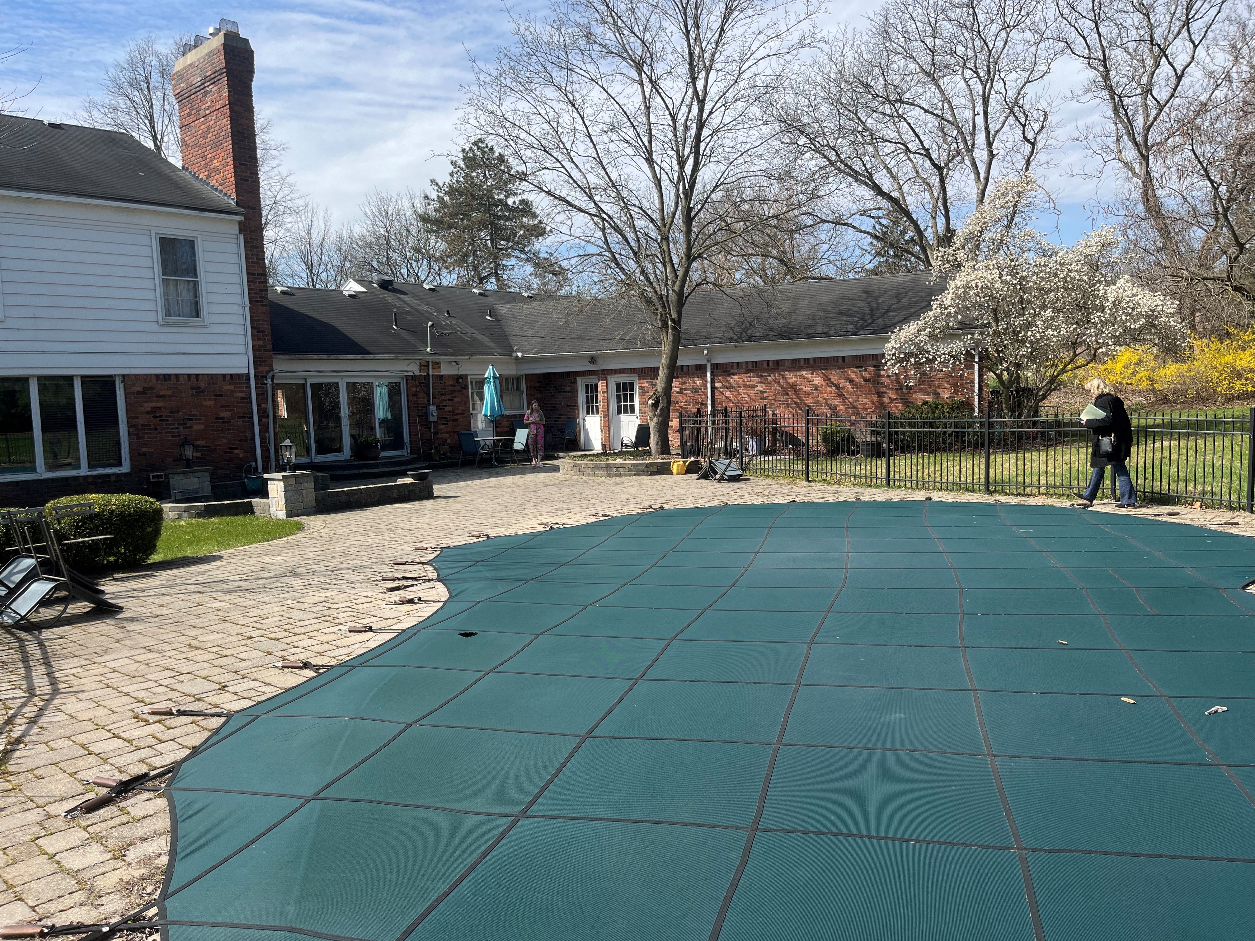inground pool in backyard