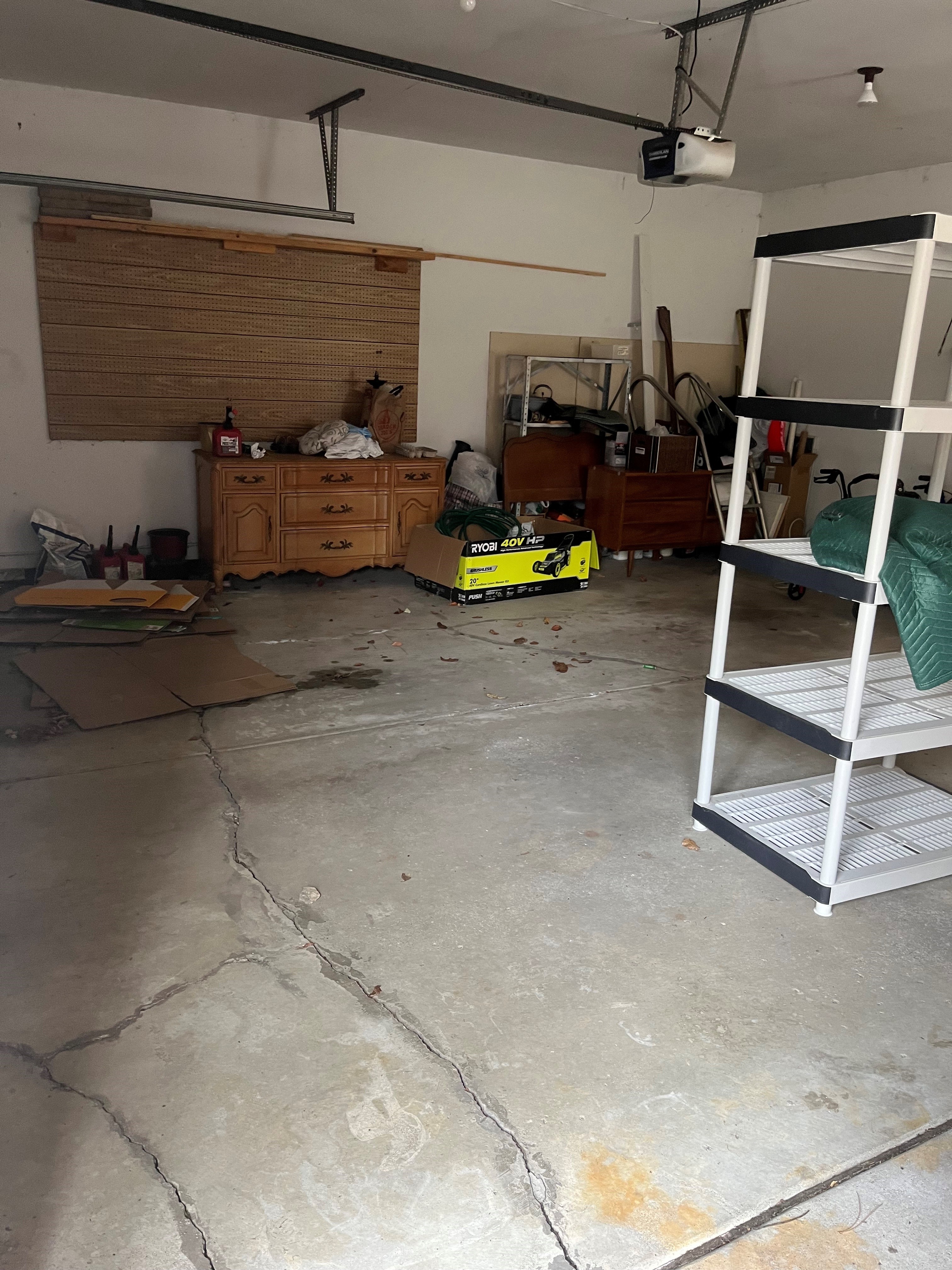 inside of garage