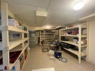 storage area in basement