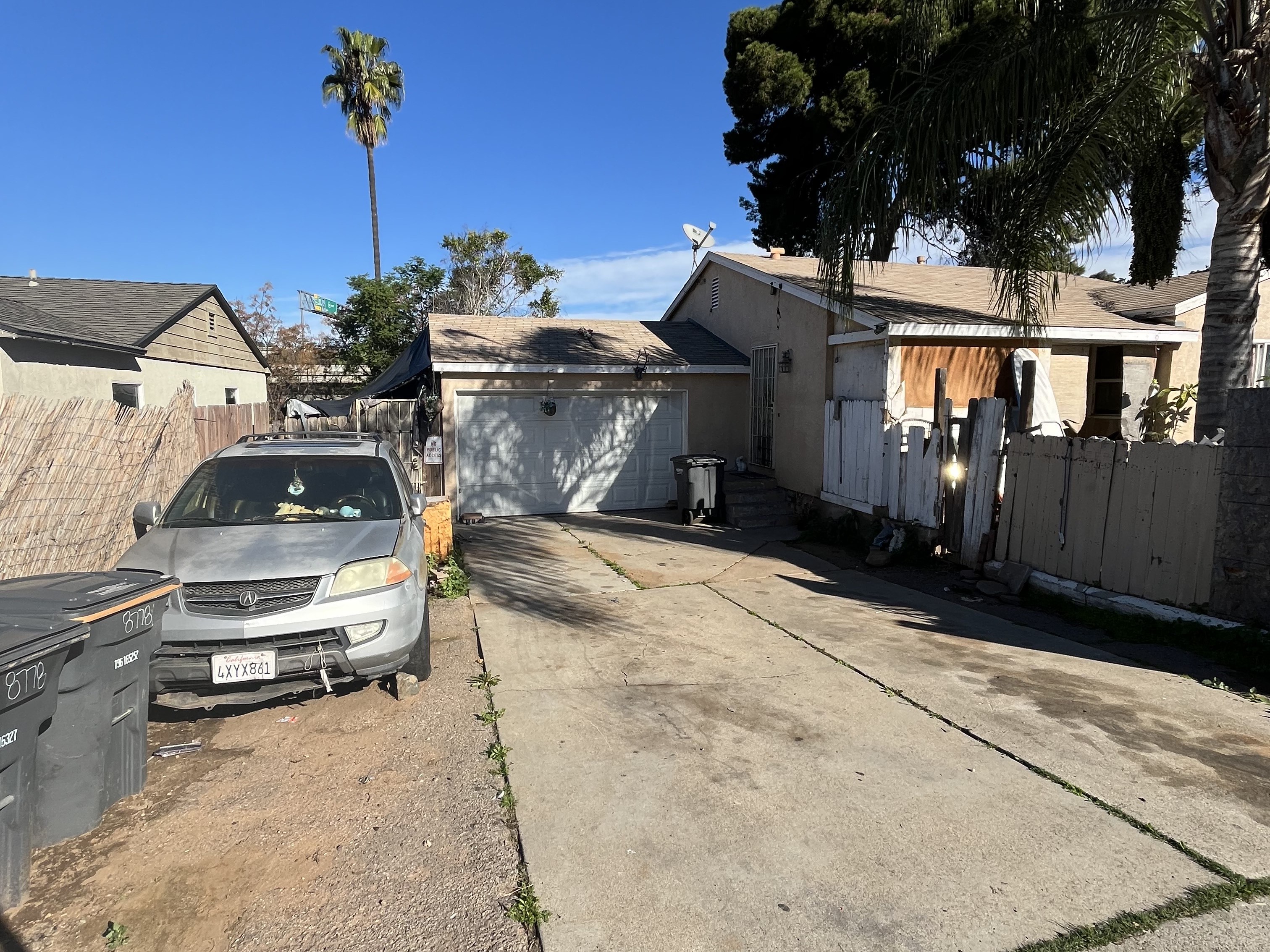 View of drive from the street.