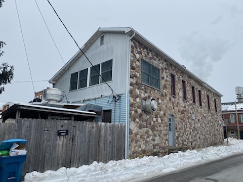 Right side of the building