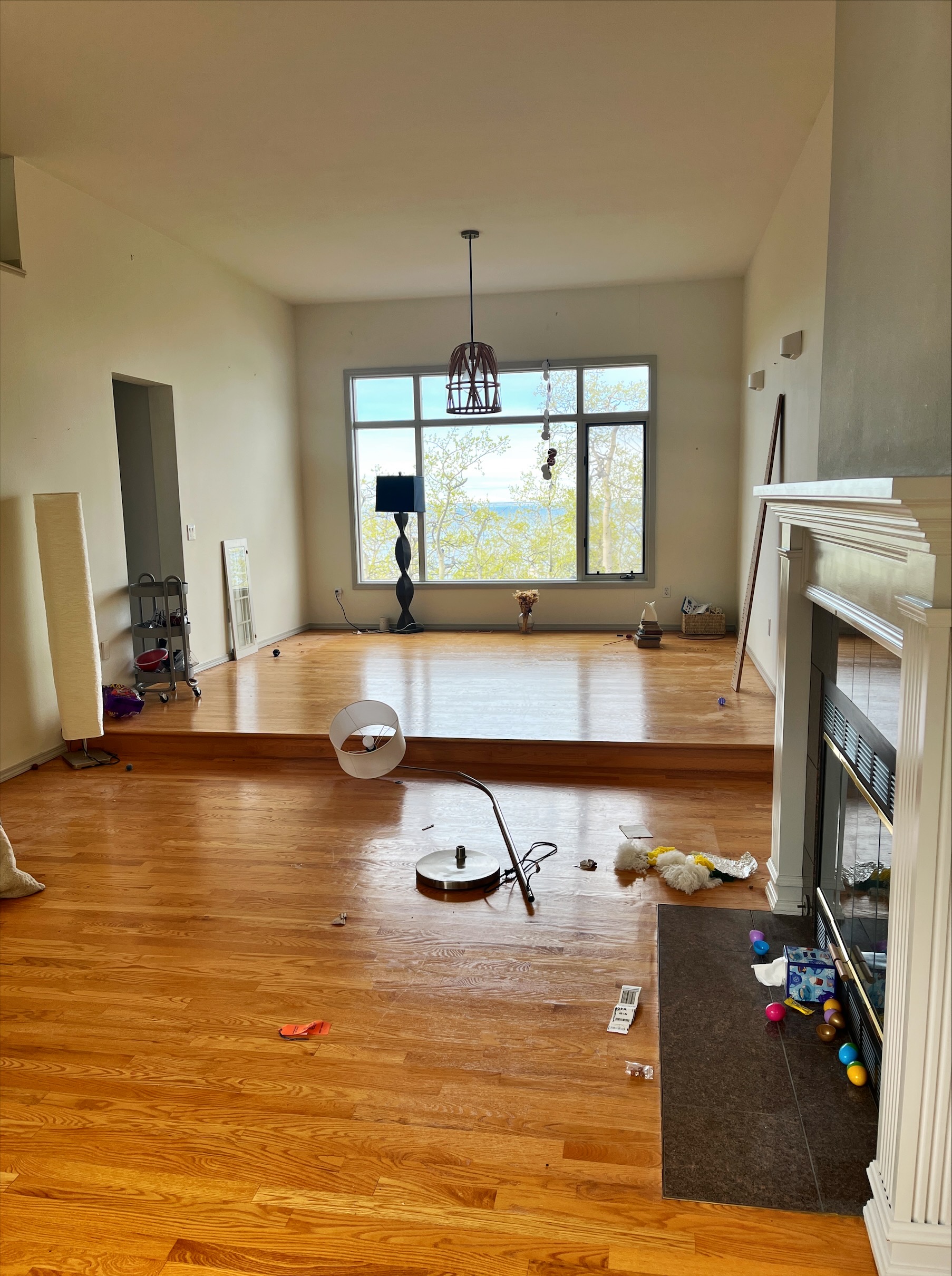Living room on lower level