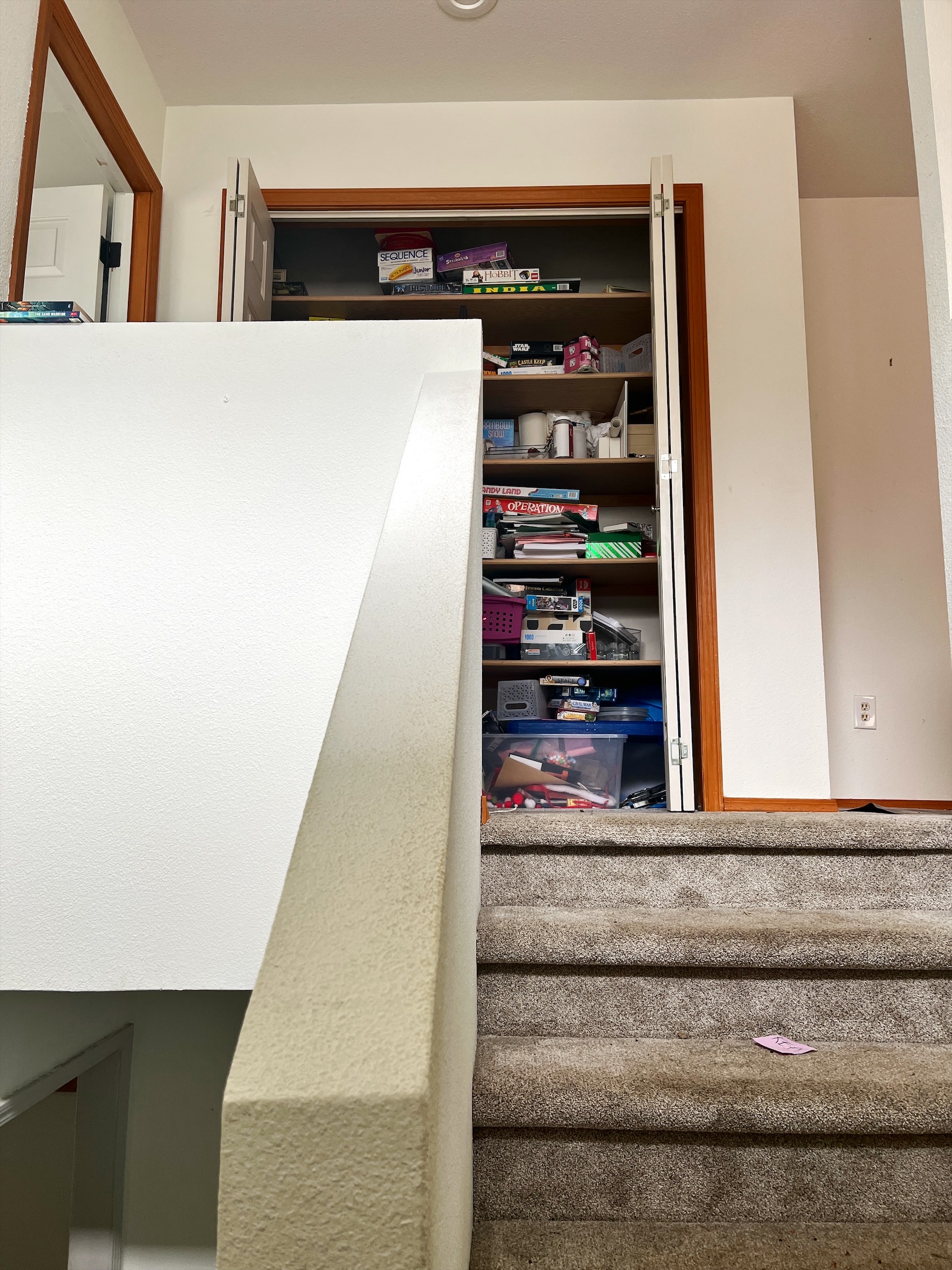Closet at top of 2nd staircase