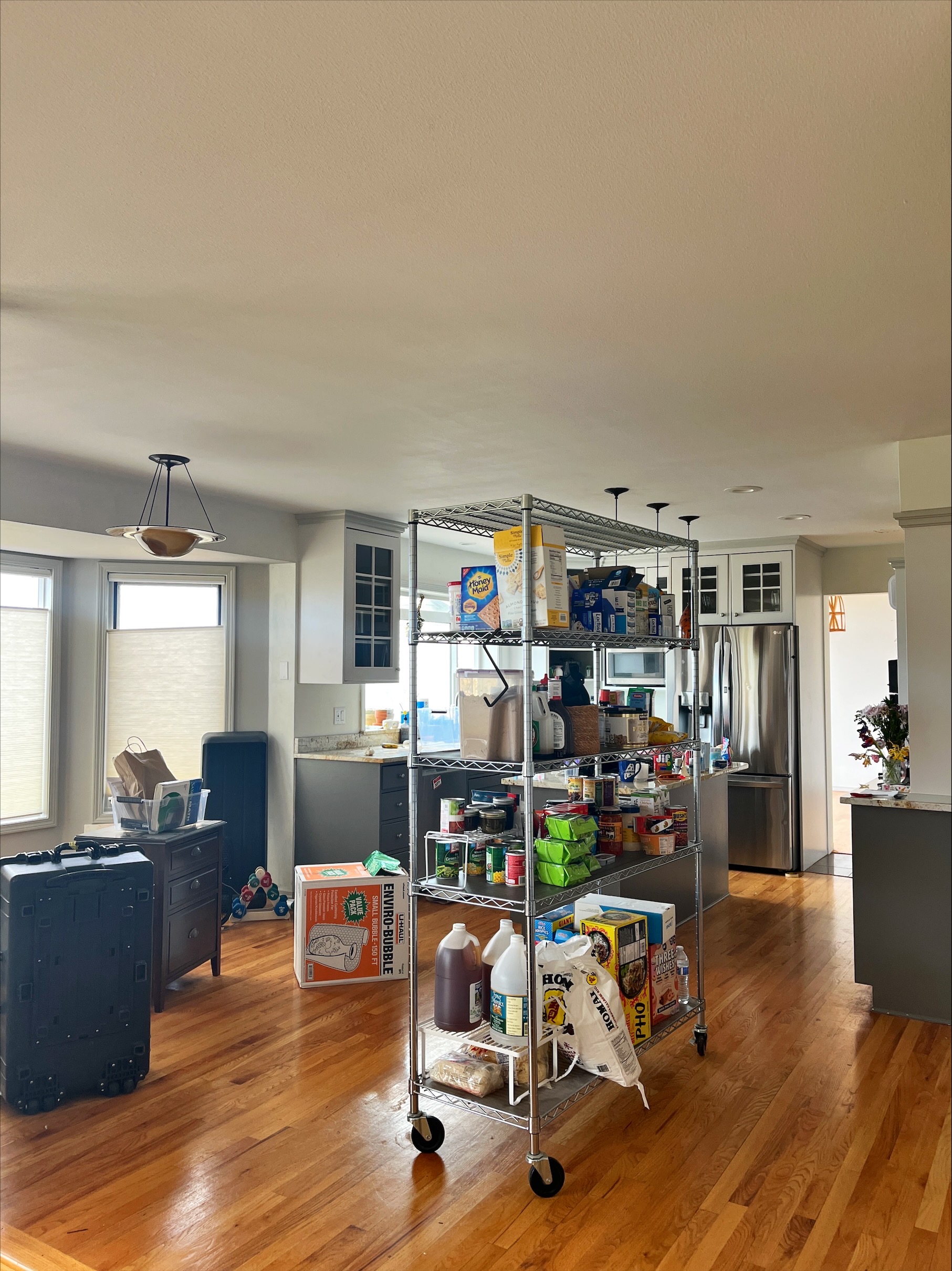 Dining room and kitchen