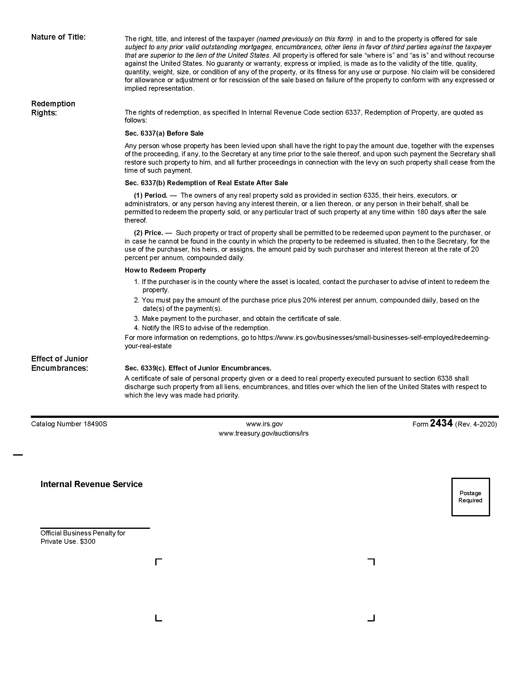 Back of Form 2434