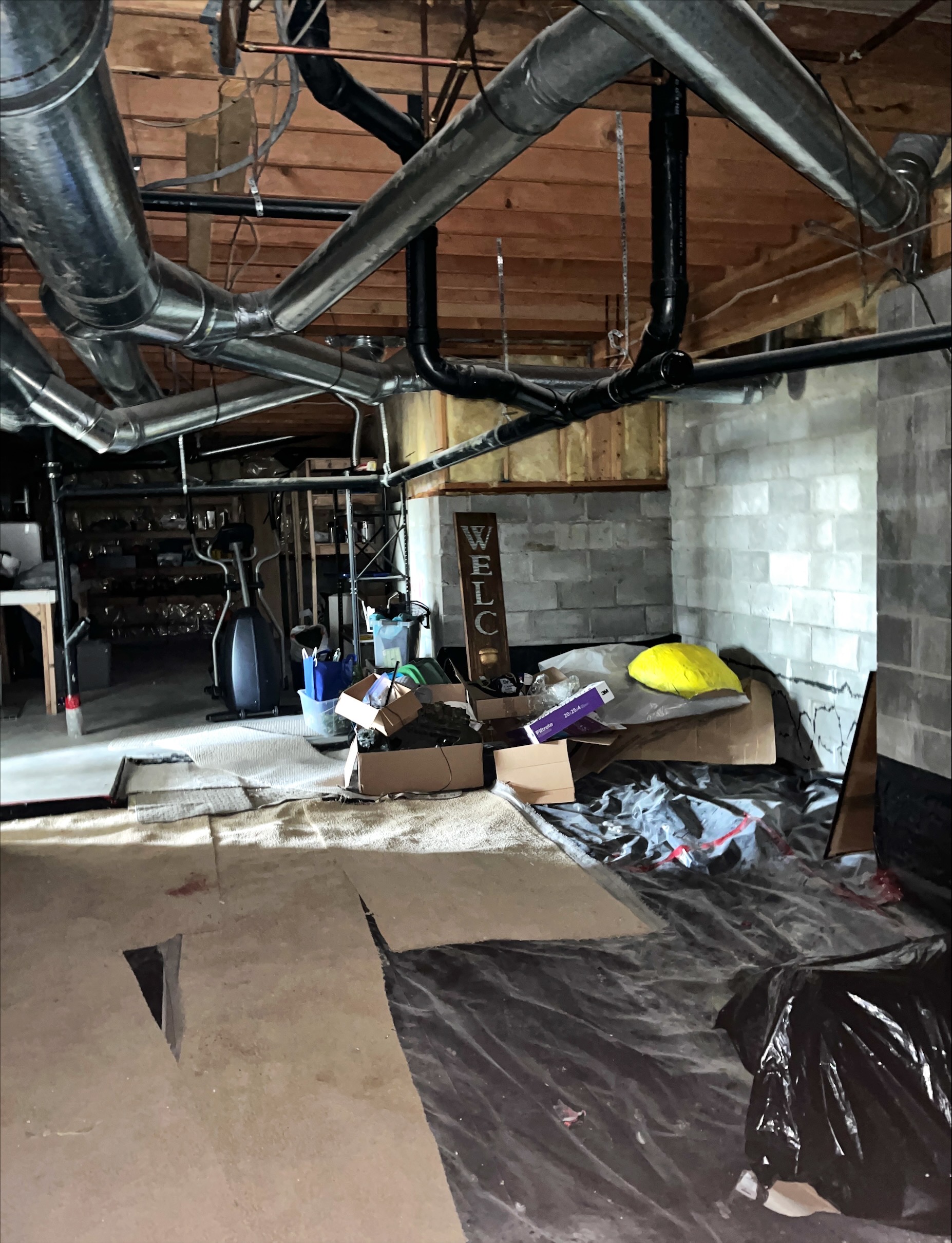Unfinished portion of basement