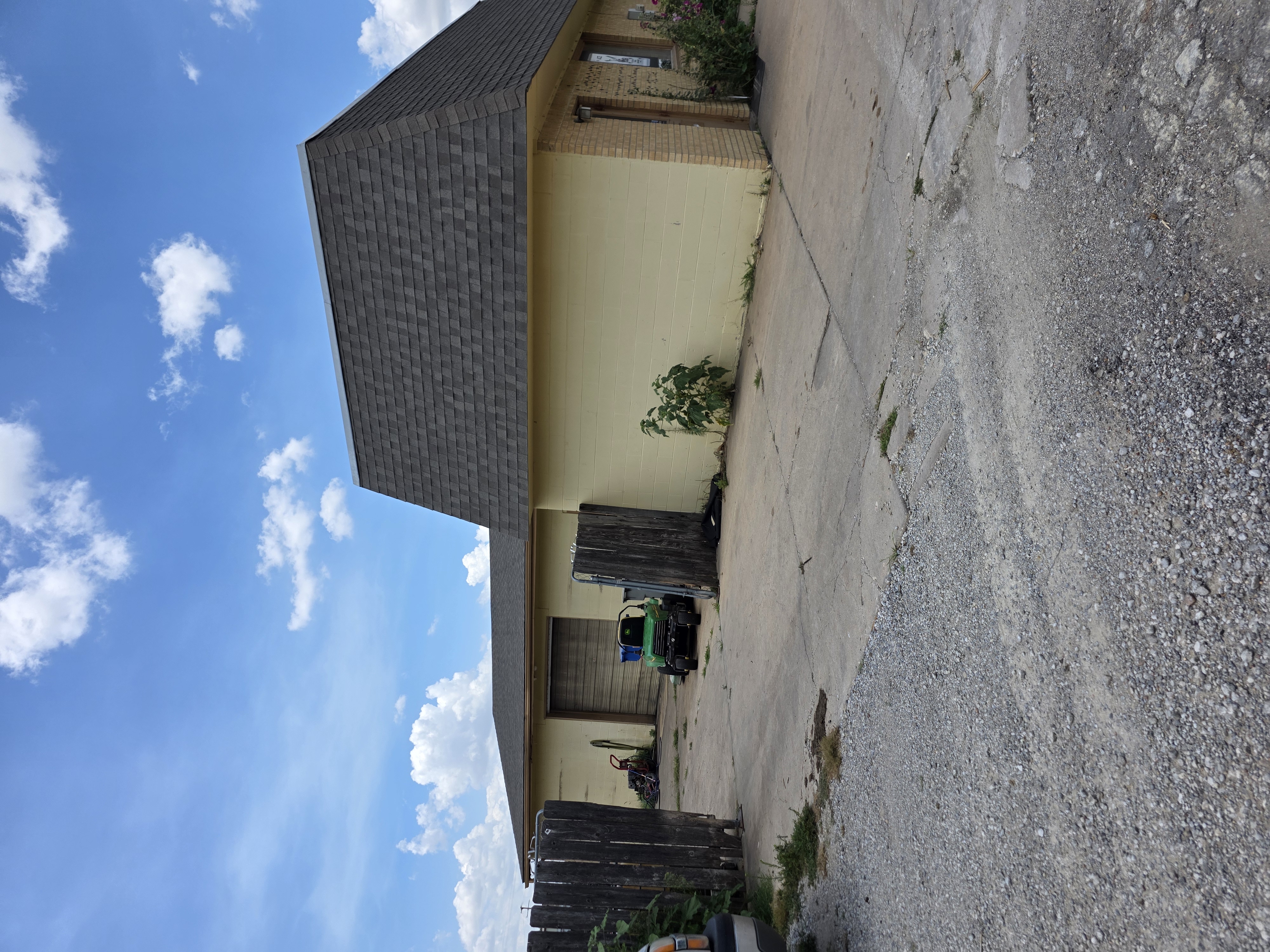 Right side of building