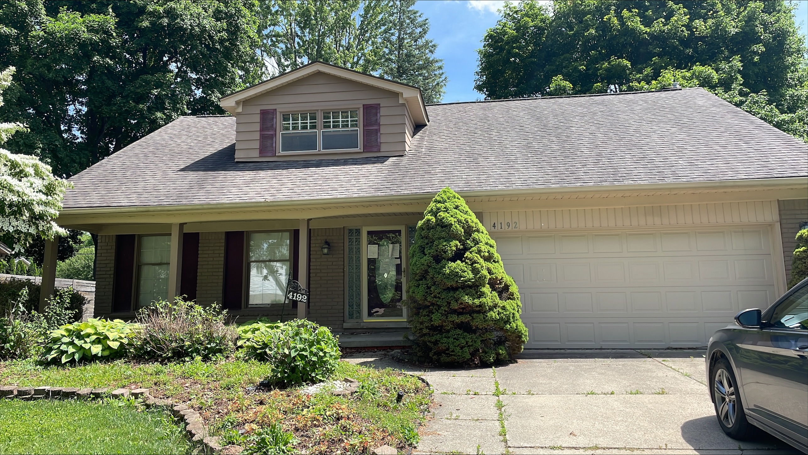 View from driveway
