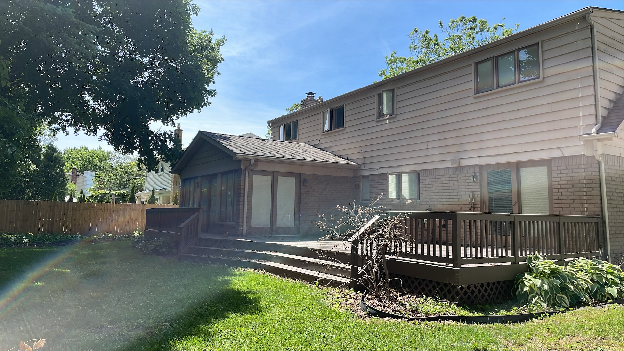 View of back deck