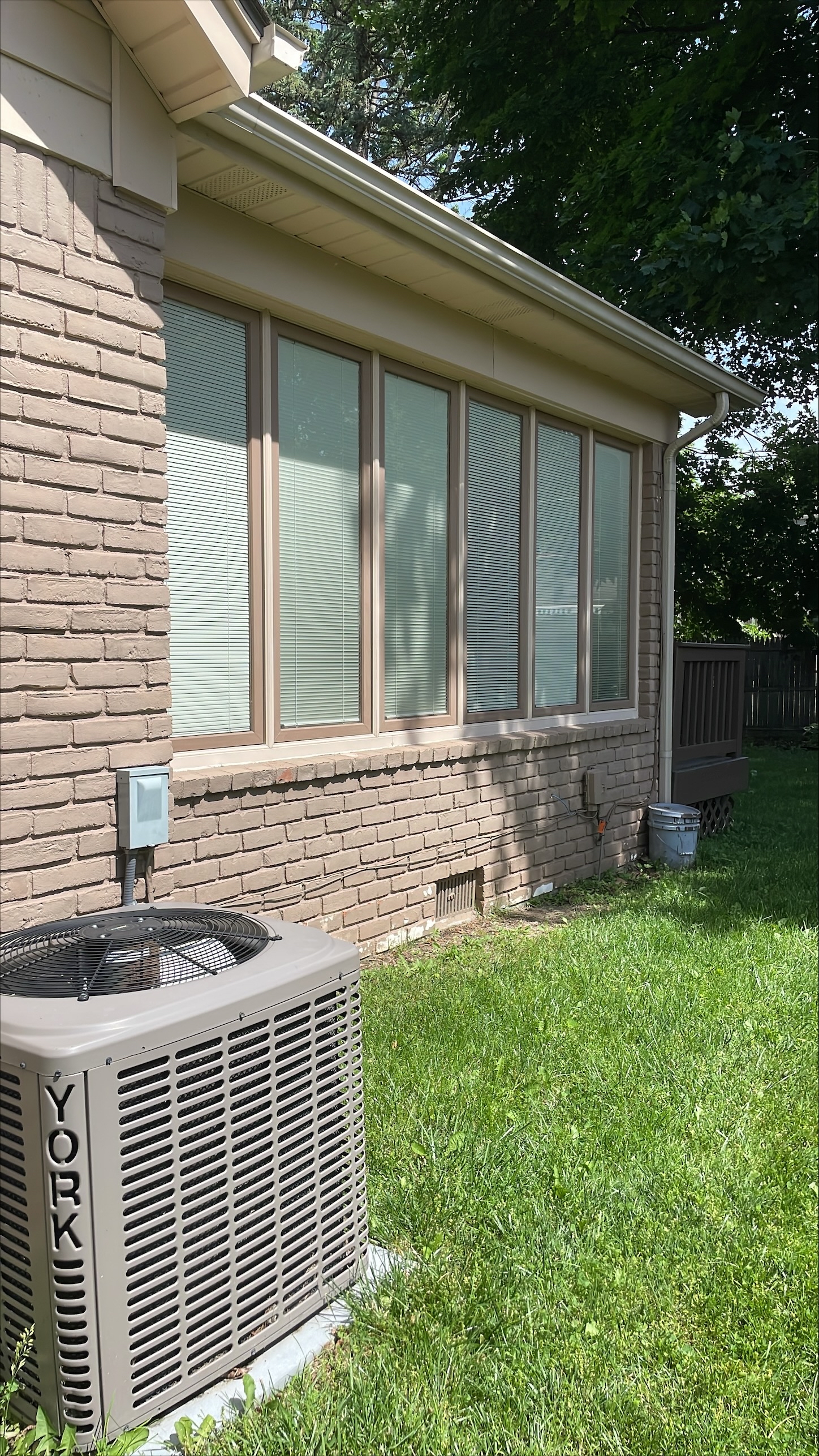 View of side and AC unit