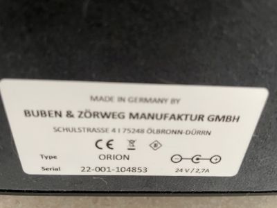 BUBEN & ZÖRWEG Orion Safe Serial Number