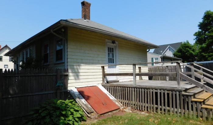 The back side of the house at 41 Wendell Ave