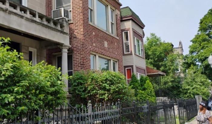 view from sidewalk