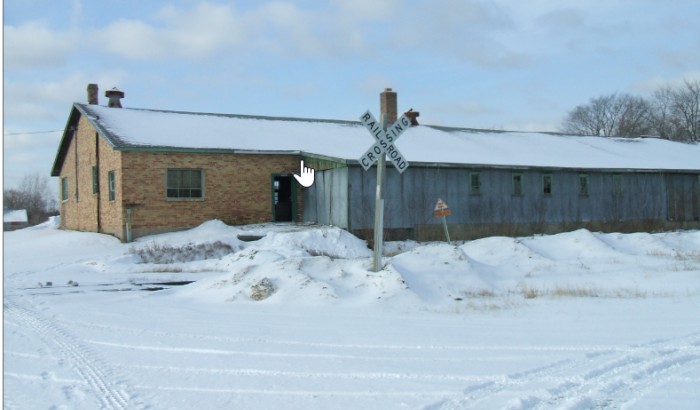Front view from railroad tracks