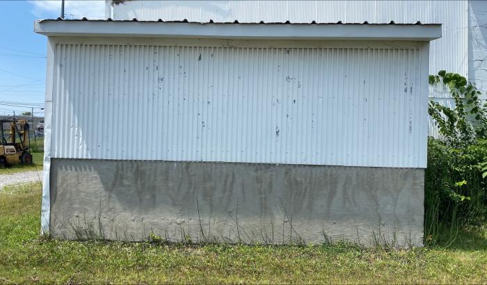 Side view of white building