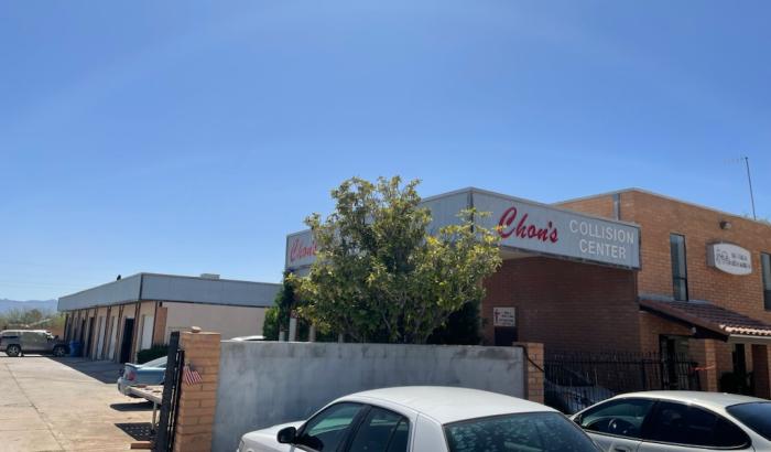 Entrance to service area