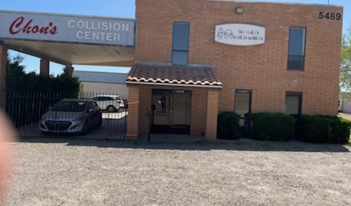 Front entrance to office building