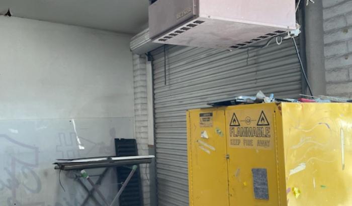 Inside garage