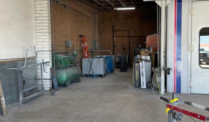 Inside garage