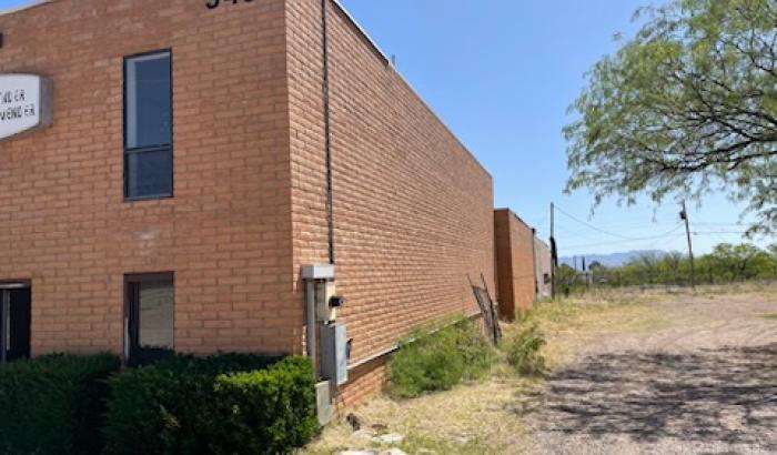 Left side of office building