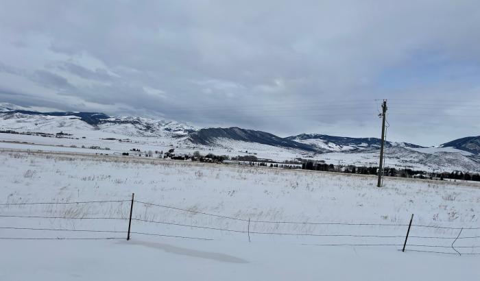Overlooking mountains from property
