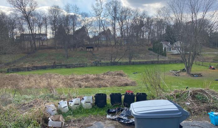 View of acreage from the back of the house