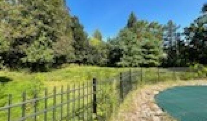 part of fence around pool