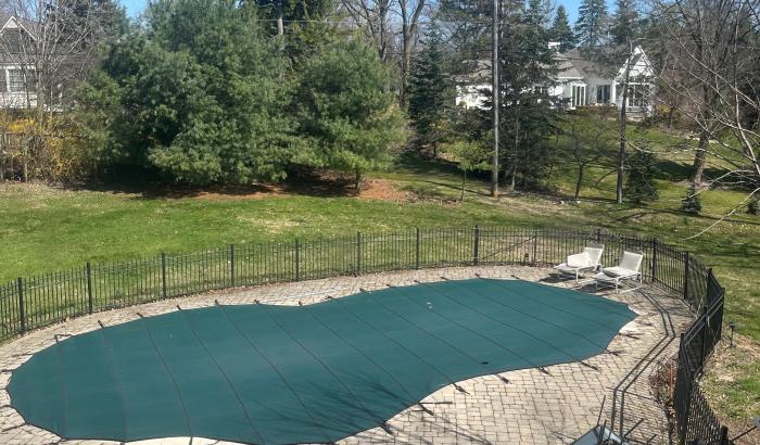 pool view from upstairs in home