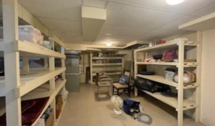 storage area in basement