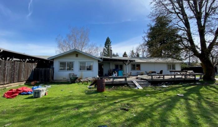 Closer view of the front of the home