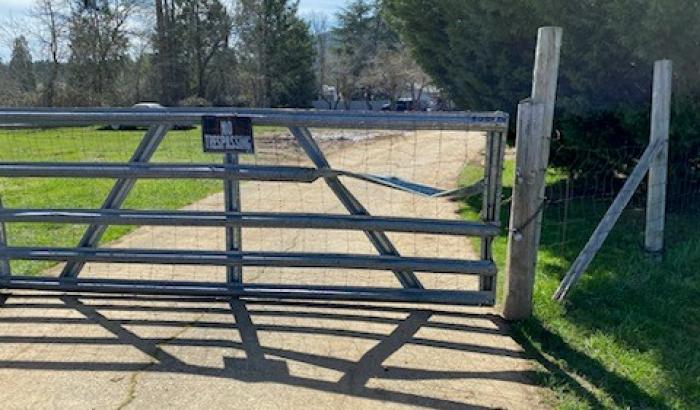 Gated entrance to property