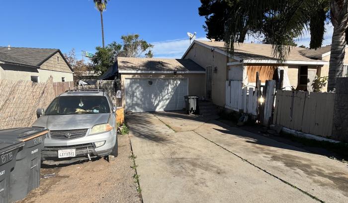 View of drive from the street.