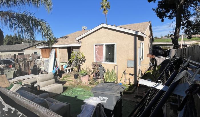 View of front yard from over fence.