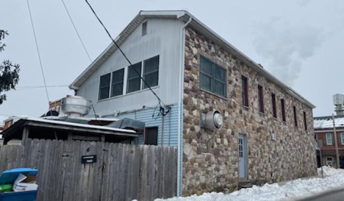 Right side of the building