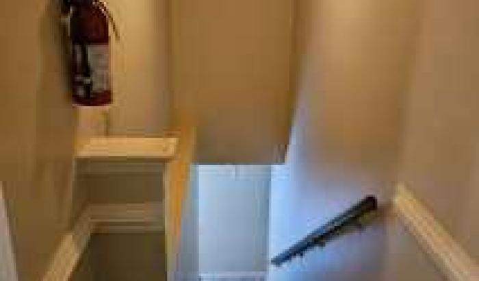 Inside second floor stairway
