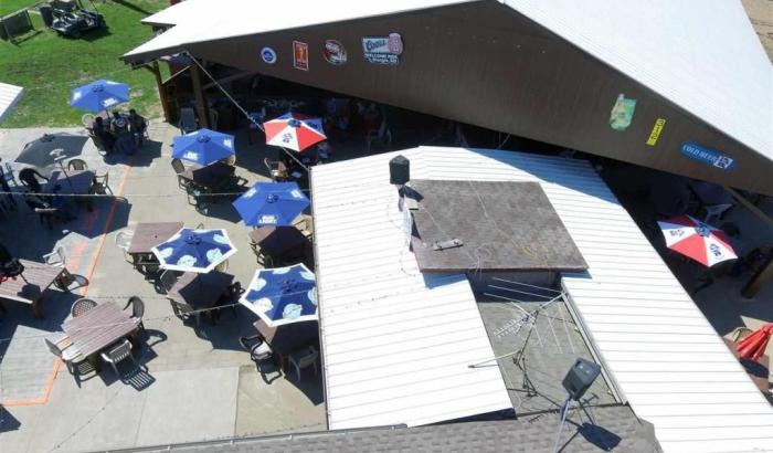 Patio eating area