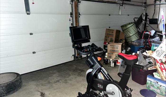 2 car and 1 car garage doors inside view