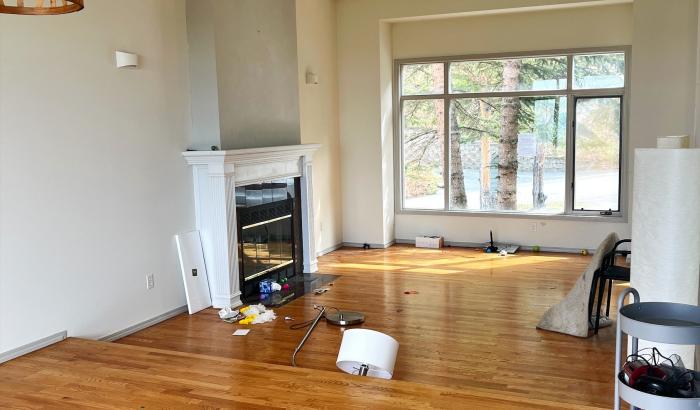 Living room on lower level
