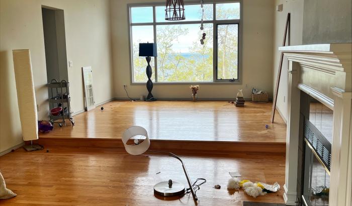 Living room on lower level