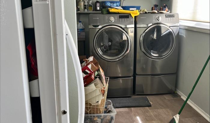 Area for washer and dryer