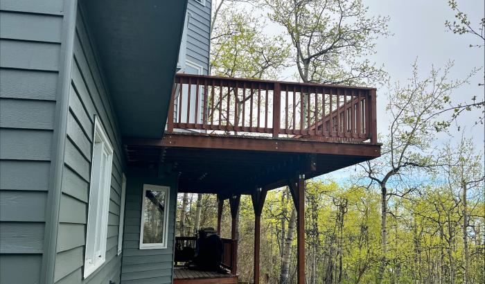 Back decks of house