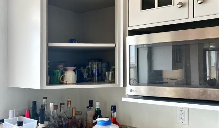 Kitchen counter and cabinets